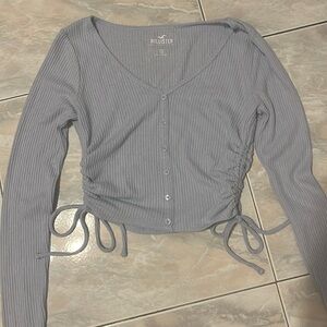 hollister long sleeve light blue shirt size small